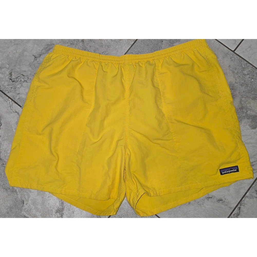 Patagonia Baggies 5" Shorts Mens XL Yellow Nylon Mesh Lined STY57020 SP17